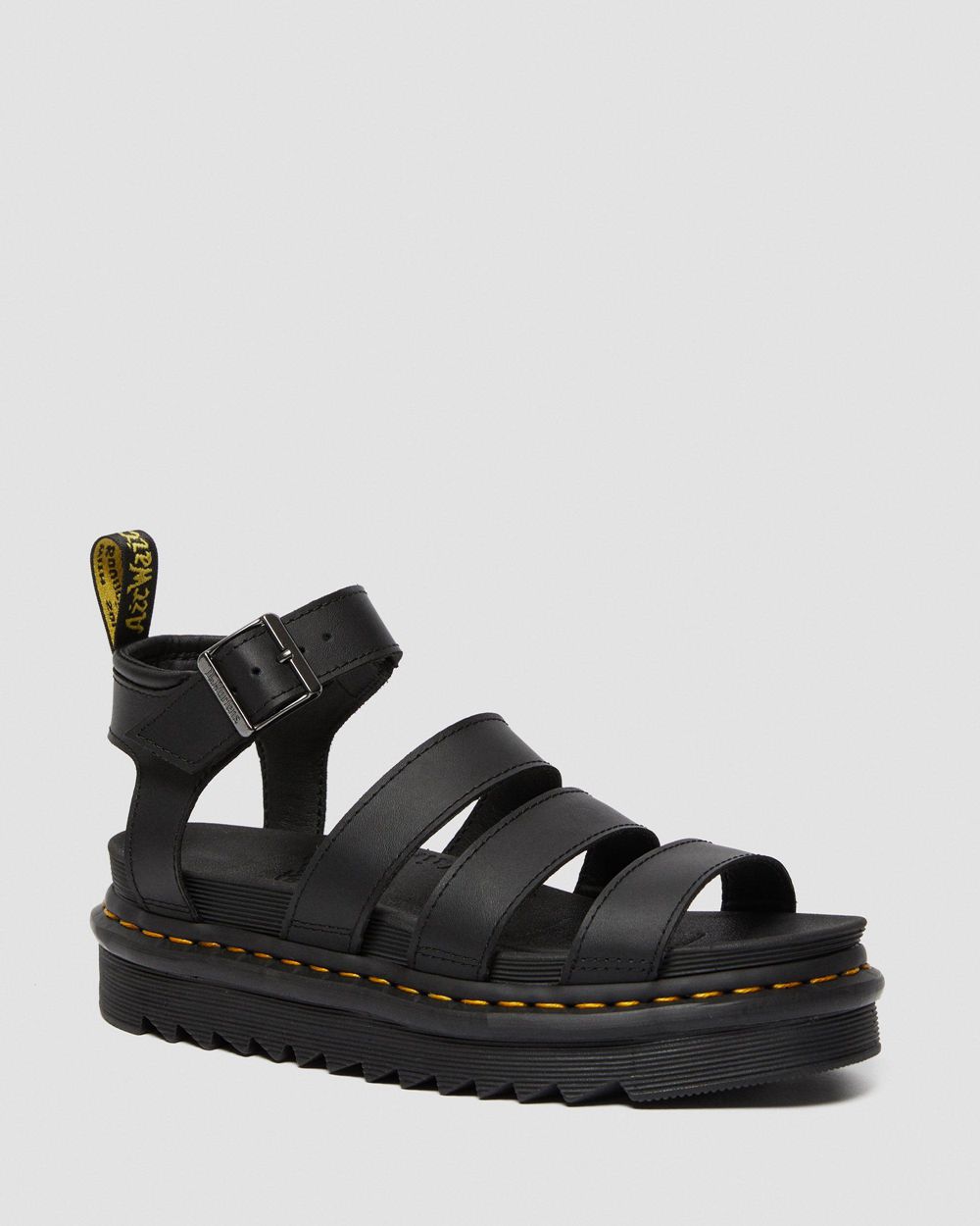 Dr Martens Blaire Hydro Kožené Sandále Gladiator Damske ( Čierne ) SK 392-CQXDUT